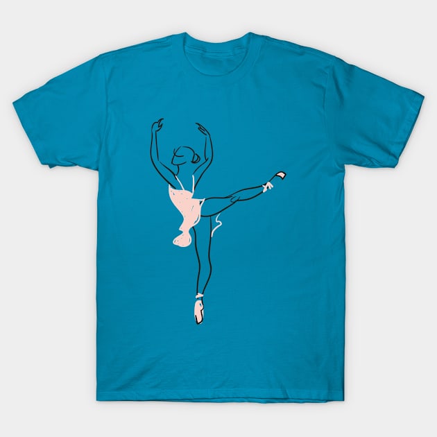 Ballerina Dancer T-Shirt by Mako Design 